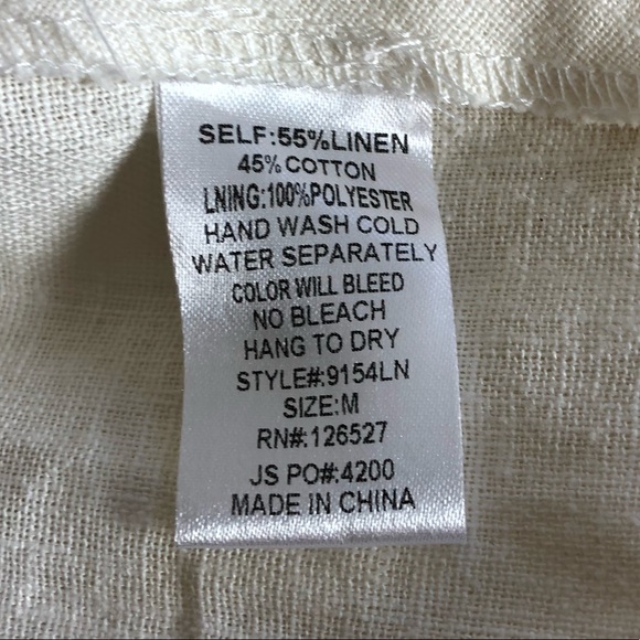 Alythea linen strapless dress Sz Medium - Picture 7 of 7